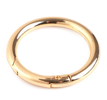 Runder Karabiner Gold klassisch - Ø 32 mm